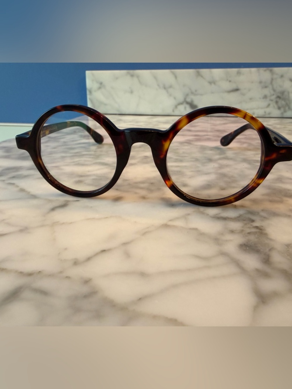 HEPIDEM Acetate Men Round Optical Glasses Frame Zolman Clear 44mm 44-24-145